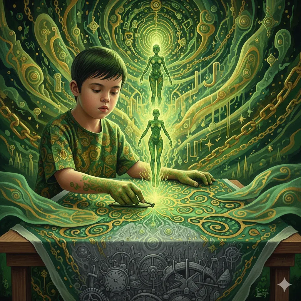 Ekspresi intuisi dalam batik grahita - intuitive echoes within the grahita batik - バティック・グラヒタに刻まれた、直感の吐息 - markandeya project - tuna grahita - seni rupa ekspresionisme - seni batik - 2